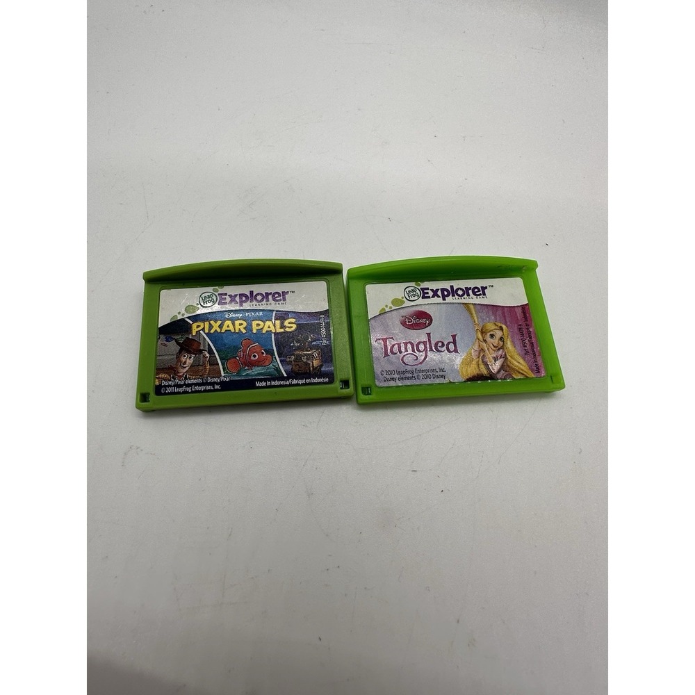 LeapFrog Explorer Game Cartridges Lot Pixar Pals Tangled Disney Tested